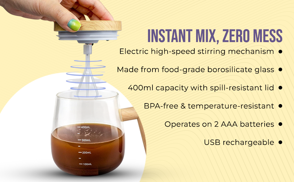 Self Stirring Electric Mixing Cup