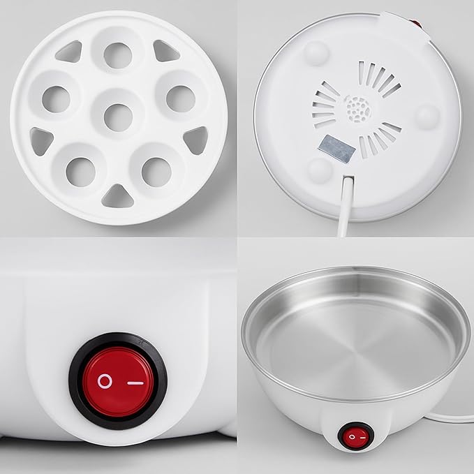 Egg Boiler Electric Automatic Off 7 Egg Poacher For Steaming, Cooking, Boiling And Frying