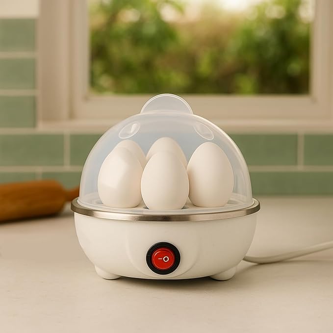 Egg Boiler Electric Automatic Off 7 Egg Poacher For Steaming, Cooking, Boiling And Frying