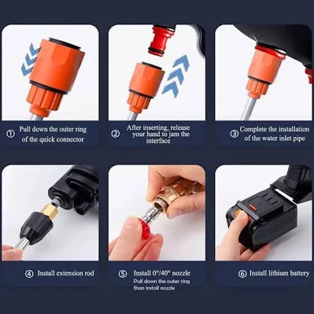 Car washing Kit, Portable Pressure Washer with| Cordless Pressure Washer Gun